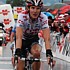 Frank Schleck at the finish of the second stage of the Tour de Suisse 2008